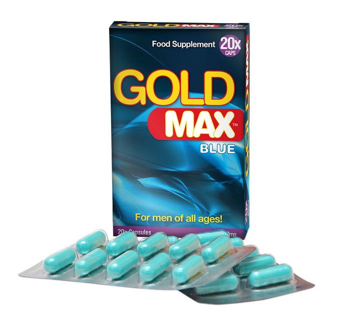 GoldMAX Stimulant For Men Blue 450mg Capsule - Angelsandsinners