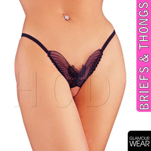 MICRO MINI GSTRING BUTTERFLY STRIPPER G STRING VALENTINES PVC SEXY HER FREE P&P - Angelsandsinners