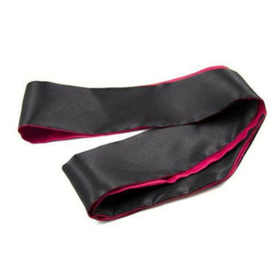 Sexy Silk Style Satin Eye Mask Blindfold Ribbon Bondage BDSM Wrist Restraint Tie - Angelsandsinners
