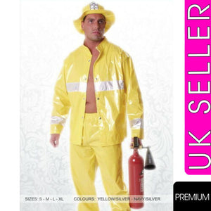 Sexy Fireman Costume Adult Male Firefighter Uniform Fancy Dress Stag Outfit - Angelsandsinners