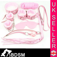 Load image into Gallery viewer, Under Bed Bondage Set Kit Hand Ankle Cuffs Collar Whip Eye Mask Kinky Restraint - Angelsandsinners