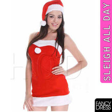Load image into Gallery viewer, Mrs Santa Claus Christmas Fancy Dress Costume Xmas Ladies Women Dress Costume UK - Angelsandsinners