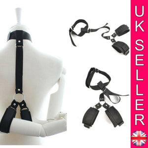 Neck Collar to Wrist Handcuff Harness Restraint BDSM Bondage Couple Sex Roleplay - Angelsandsinners