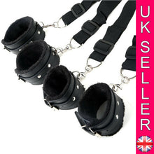 Load image into Gallery viewer, Under bed Restraints Under Mattress Bondage Restraint System With Leather Cuffs - Angelsandsinners