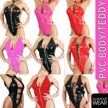 Load image into Gallery viewer, [UK MADE] GLAMOUR PVC BODY WETLOOK VINYL LINGERIE TEDDY BODYCON FESTIVAL WEAR - Angelsandsinners