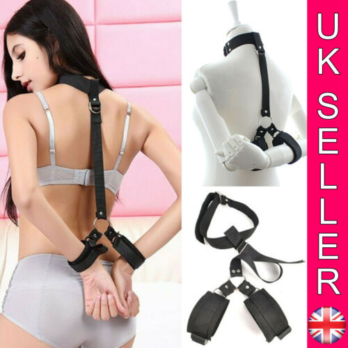 Neck Collar to Wrist Handcuff Harness Restraint BDSM Bondage Couple Sex Roleplay - Angelsandsinners