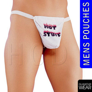 SEXY MENS VALENTINES FUNNY NOVELTY POUCH BRIEF THONGS ONESIZE FUN STAG NIGHT HEN - Angelsandsinners