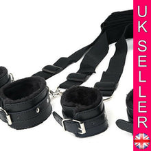 Load image into Gallery viewer, Under bed Restraints Under Mattress Bondage Restraint System With Leather Cuffs - Angelsandsinners