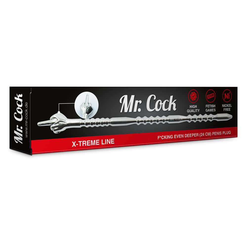 Mr Cock Extreme Line Fucking Even Deeper Penisplug    Silver 24cm - Angelsandsinners