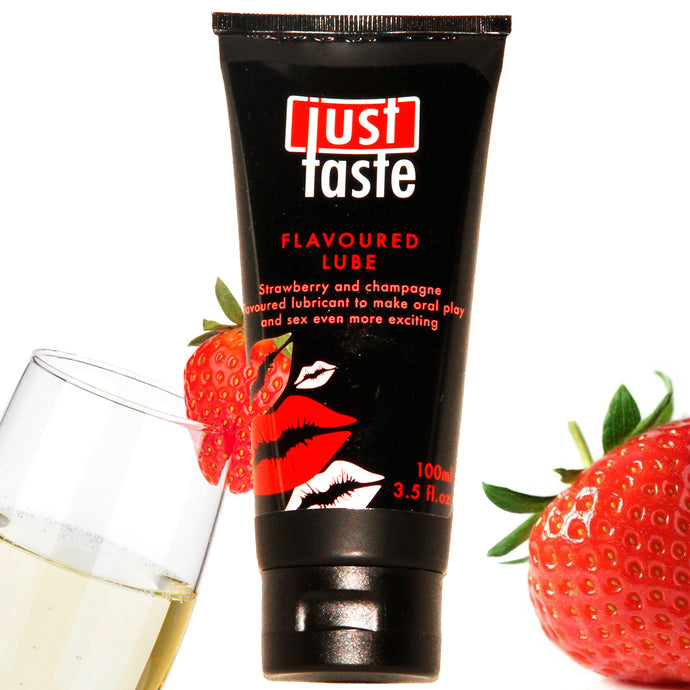 strawberries and champagne FLAVOURED LUBE LUBRICANT 100ML VALENTINES - Angelsandsinners