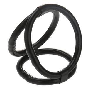 Dual Cock Ring w/Ball Strap | Stretchy Double Penis Hard Ring | Last Longer