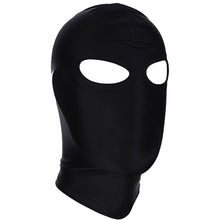 Load image into Gallery viewer, BLACK UNISEX SPANDEX FULL HOOD MASK OPEN EYES STRETCHY COSPLAY GIMP COSTUME