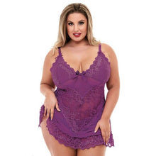 Load image into Gallery viewer, Baci Lingerie Mini Lace Chemise Purple - Angelsandsinners