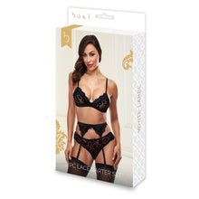 Load image into Gallery viewer, Baci Lingerie Romantic 3pc Lace Garter Set - Angelsandsinners