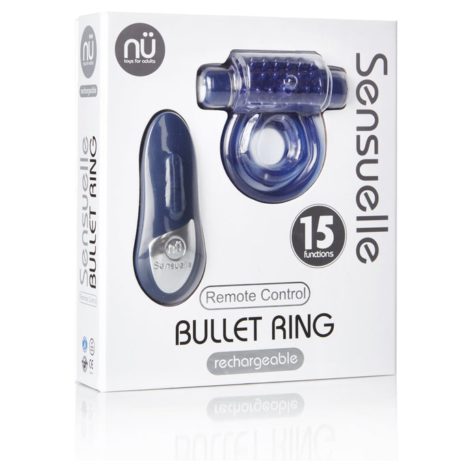 Nu Sensuelle Remote Control 15 Function Cockring Blue OS - Angelsandsinners