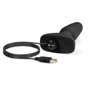 b-Vibe World's First Rimming Plug v2 Black USB Rechargeable Battery - Angelsandsinners