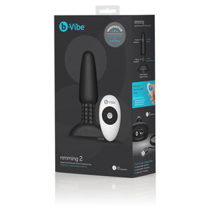 b-Vibe World's First Rimming Plug v2 Black USB Rechargeable Battery - Angelsandsinners