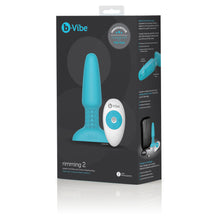 Load image into Gallery viewer, b-Vibe World&#39;s First Rimming Plug v2 USB Rechargeable Battery Teal - Angelsandsinners