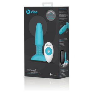 b-Vibe World's First Rimming Plug v2 USB Rechargeable Battery Teal - Angelsandsinners