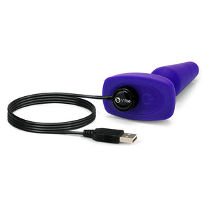 b-Vibe Trio Silicone Butt Plug Purple - Angelsandsinners