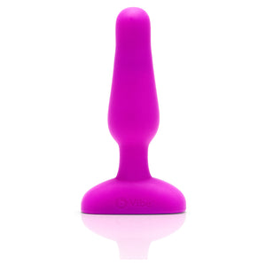 b-Vibe Novice Anal Plug Fuchsia/Silver Vibes for Pleasure & Relaxation - Angelsandsinners