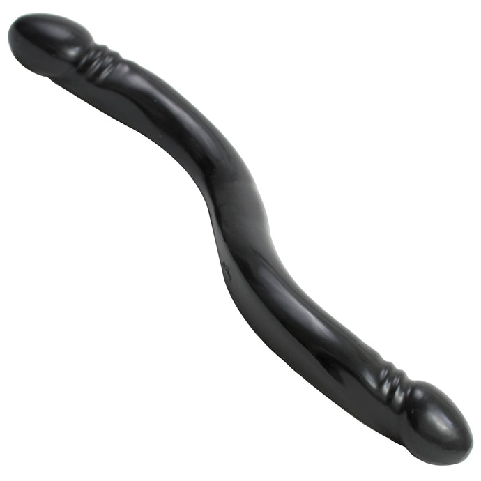 Doc Johnson Smooth Double Header Double Dildo Black 18 Inches - Angelsandsinners