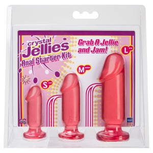 Doc Johnson Crystal Jellies Anal Starter Kit Anal Butt Plugs - Angelsandsinners