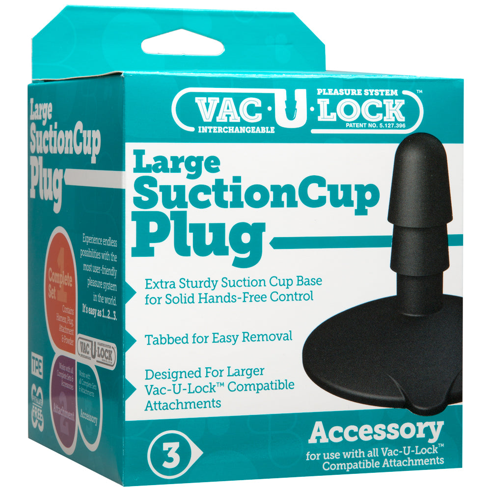Vac-U-Lock Suction Cup Plug Black - Angelsandsinners