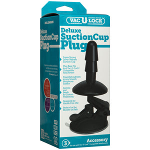 Vac-U-Lock Deluxe Suction Cup Plug Accessory Black - Angelsandsinners