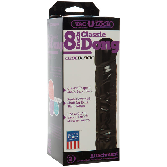 Vac-U-Lock Codeblack Classic Dong Black - Angelsandsinners