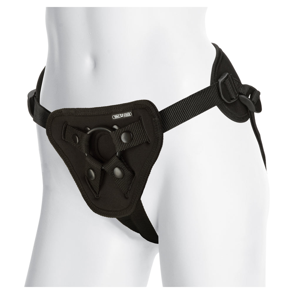 Vac-U-Lock Platinum Supreme Harness With Plug Black Os - Angelsandsinners