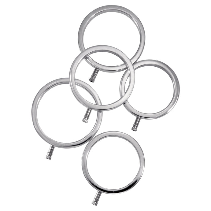 ElectraRings Solid Metal Cock Rings (5 pack) - Angelsandsinners