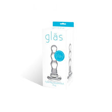 Load image into Gallery viewer, Glas Triple Play 6.6 Inch Beaded Anal Plug - Angelsandsinners