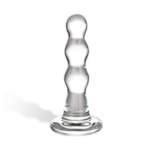 Glas Triple Play 6.6 Inch Beaded Anal Plug - Angelsandsinners
