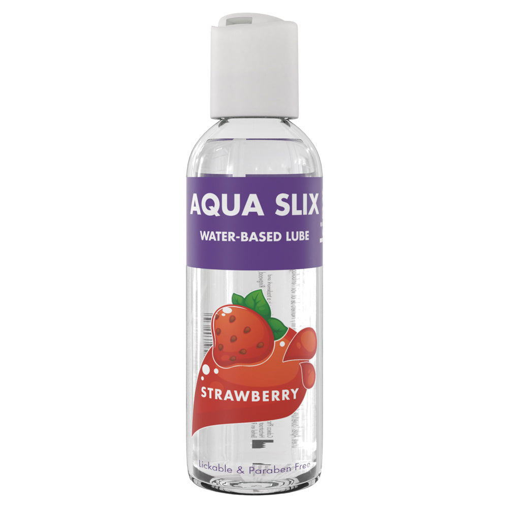 Kinx Aqua Slix Flavoured Water-Based Lubricant Strawberry Strawberry 100ml - Angelsandsinners