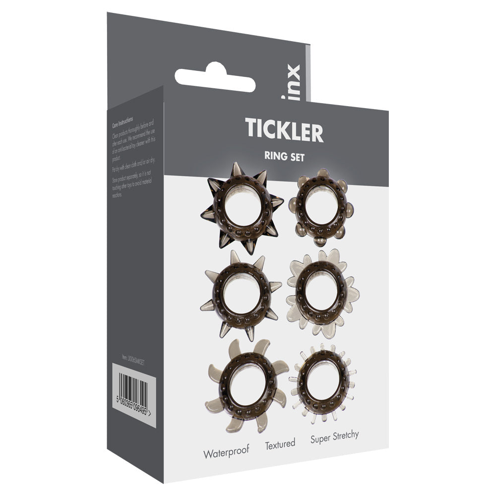 Linx Tickler Set Textured Ring Smoke - Angelsandsinners
