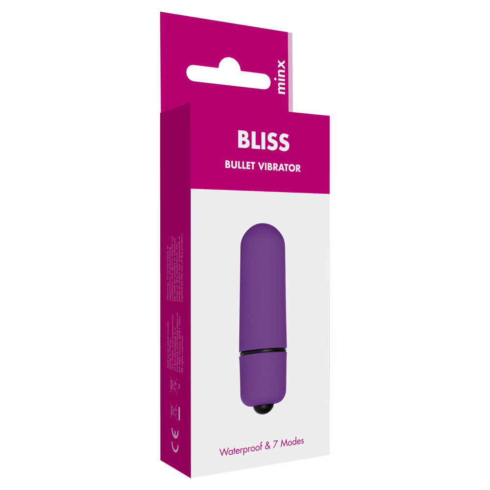 Minx Bliss 7 Mode Mini Bullet Vibrator Purple - Angelsandsinners