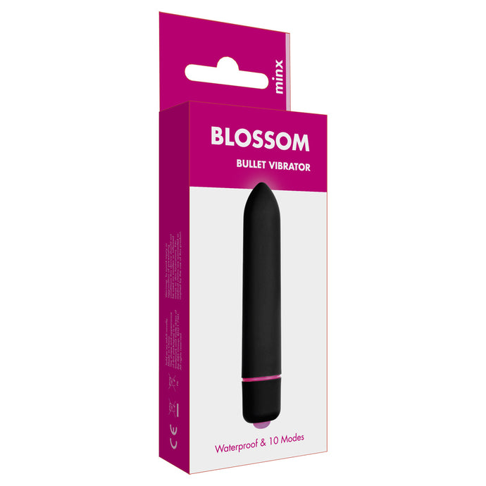 Minx Blossom 10 Mode Bullet Vibrator Black - Angelsandsinners