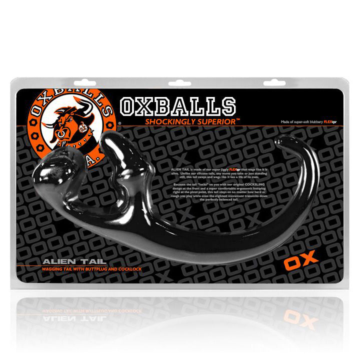 Oxballs Alien Tail Butt Plug Sling Black OS - Angelsandsinners
