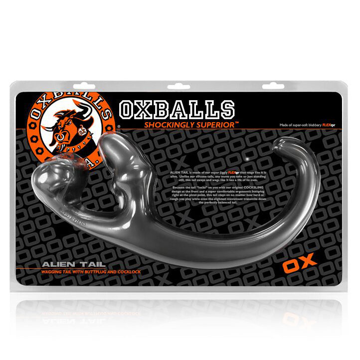 Oxballs Alien Tail Butt Plug Sling Silver OS - Angelsandsinners