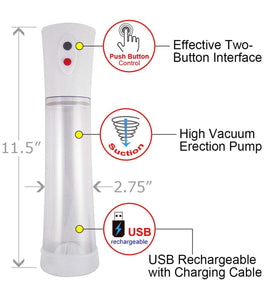 XXL MALE AUTOMATIC USB RECHARGEABLE HIGH VACUUM ELECTRIC PENIS PUMP ENLARGER - Angelsandsinners