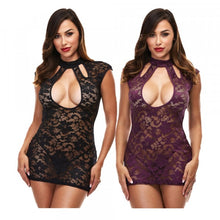 Load image into Gallery viewer, Baci Lingerie Lace Keyhole Mini Dress - Angelsandsinners